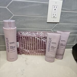 Keranique Volumizing Shampoo & Conditioner Set + Big Bottle & Travel Bag 4pc Set